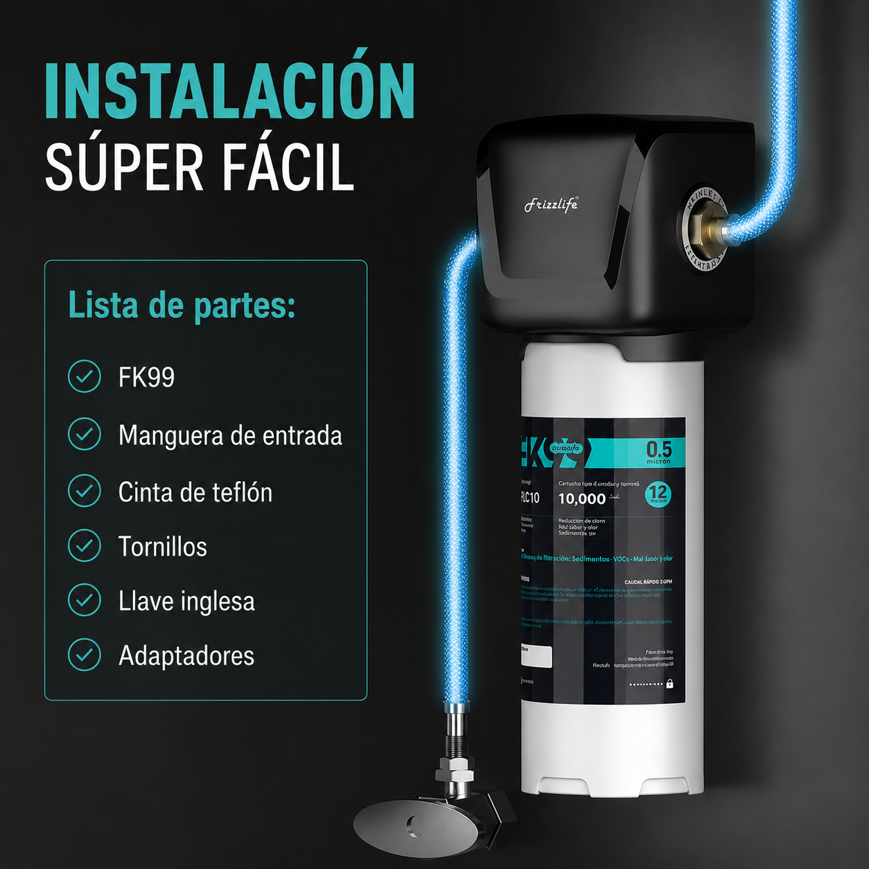 Frizzlife FK99 - Sistema De Filtración De Alta