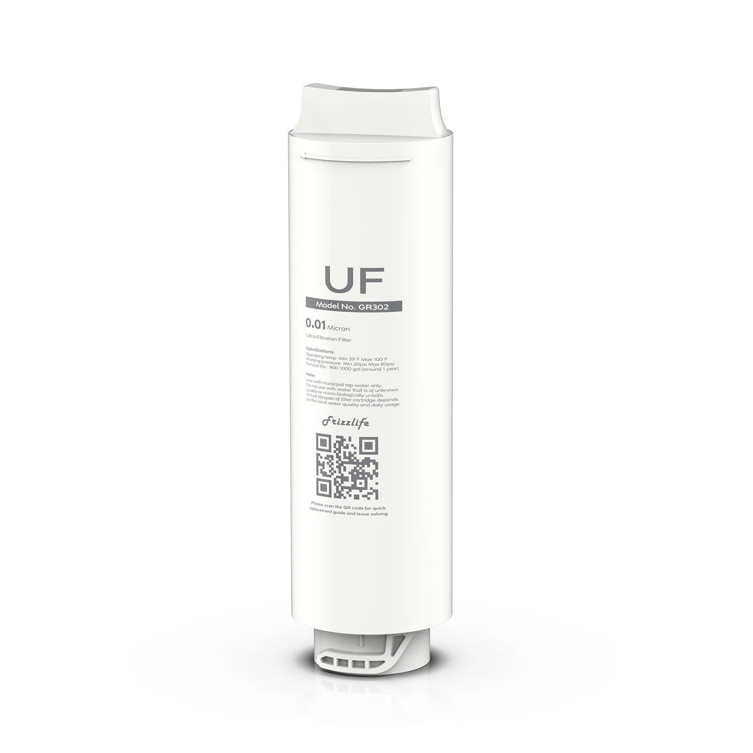 Frizzlife - Cartucho de filtro de repuesto GR302 (UF) para filtro de agua de ultrafiltración GX99
