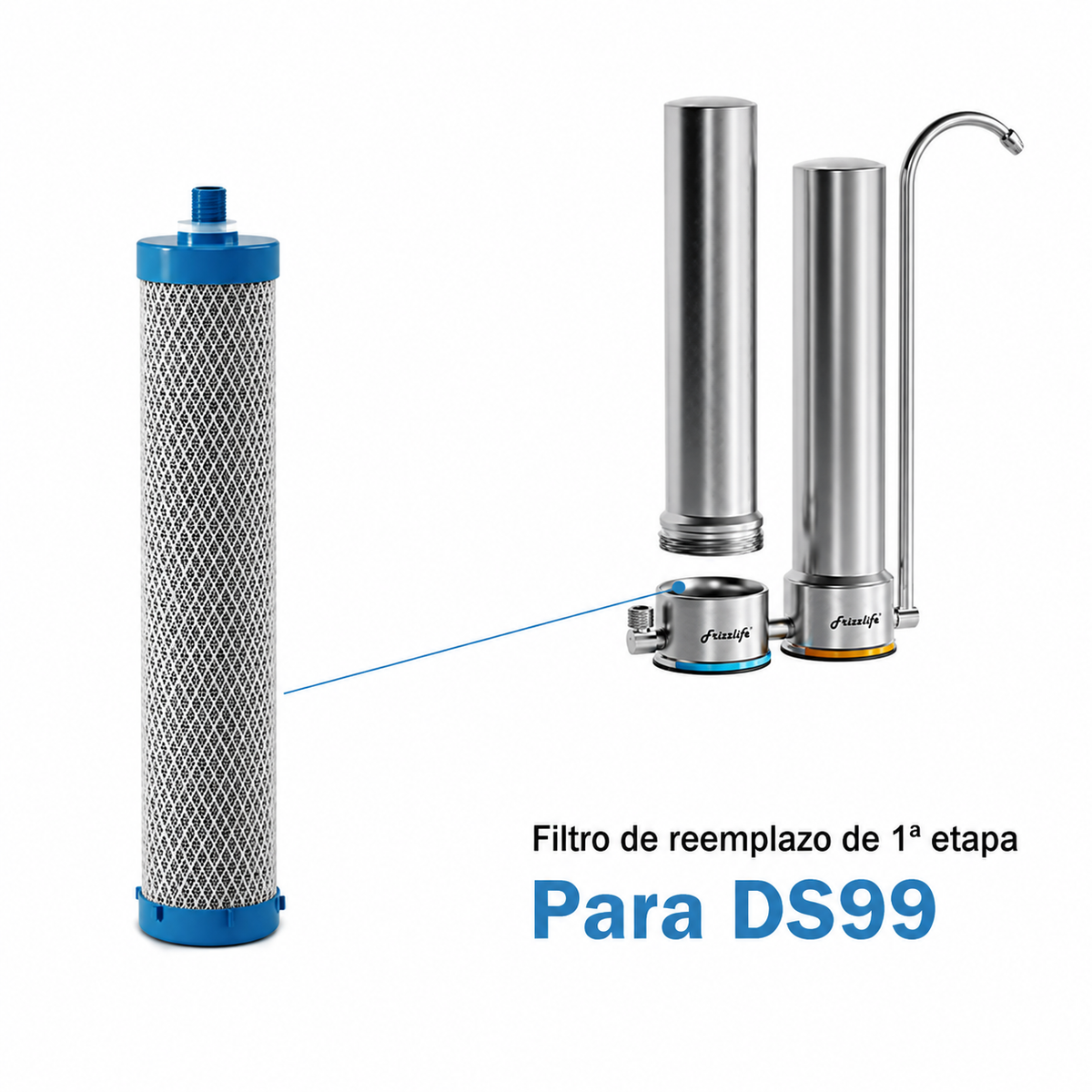Frizzlife DSF01 – Filtro de Repuesto 1ª Etapa para DS99 y UDS99