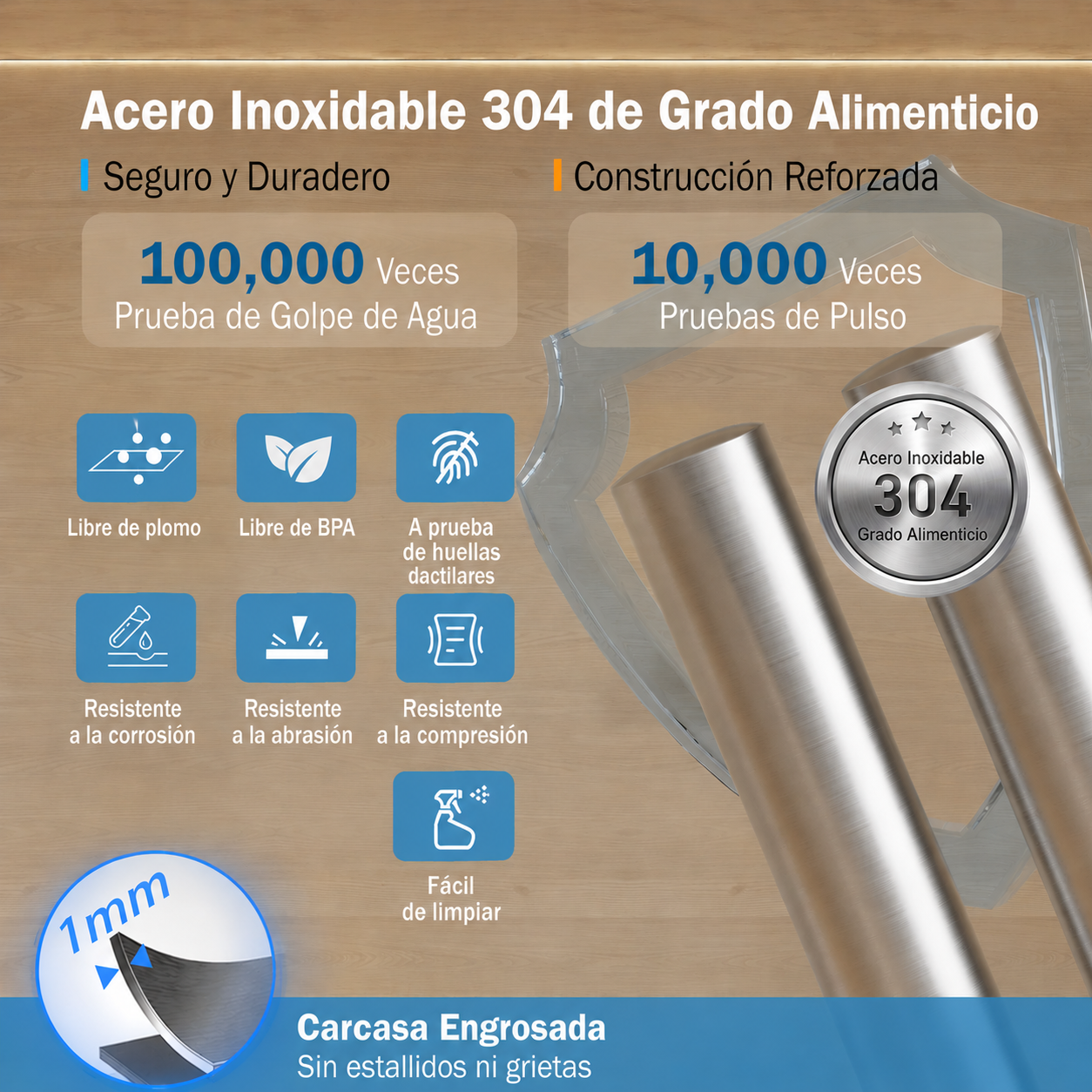 Frizzlife UDS99 - Filtro De Agua Bajo Lavadero en Acero Inoxidable