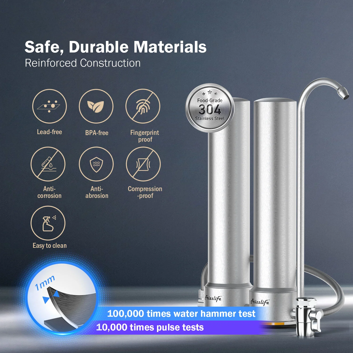 Purificador de Agua Frizzlife DS99 – Filtración Avanzada en 8 Etapas