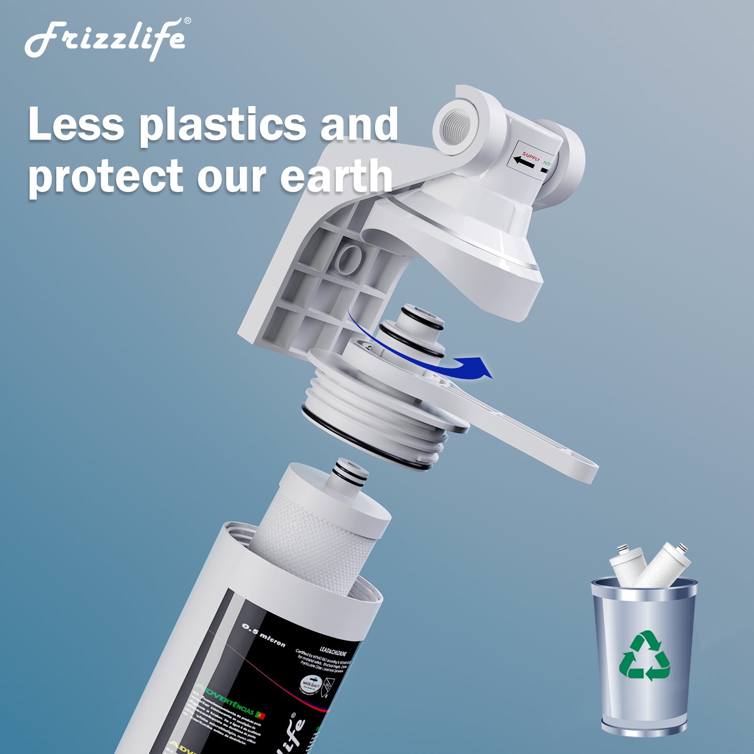 Purificador de Agua Frizzlife MK99 – Sistema Compacto de Filtración Avanzada
