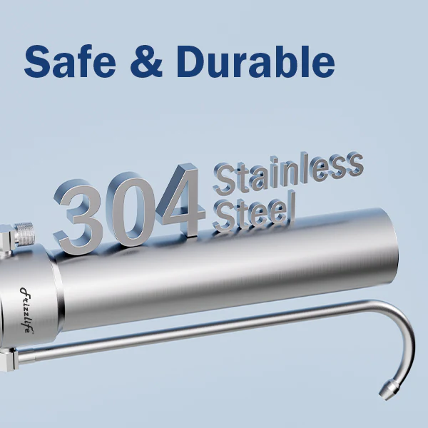 Purificador de Agua Frizzlife SS99 – Acero Inoxidable con Filtración en 4 Etapas
